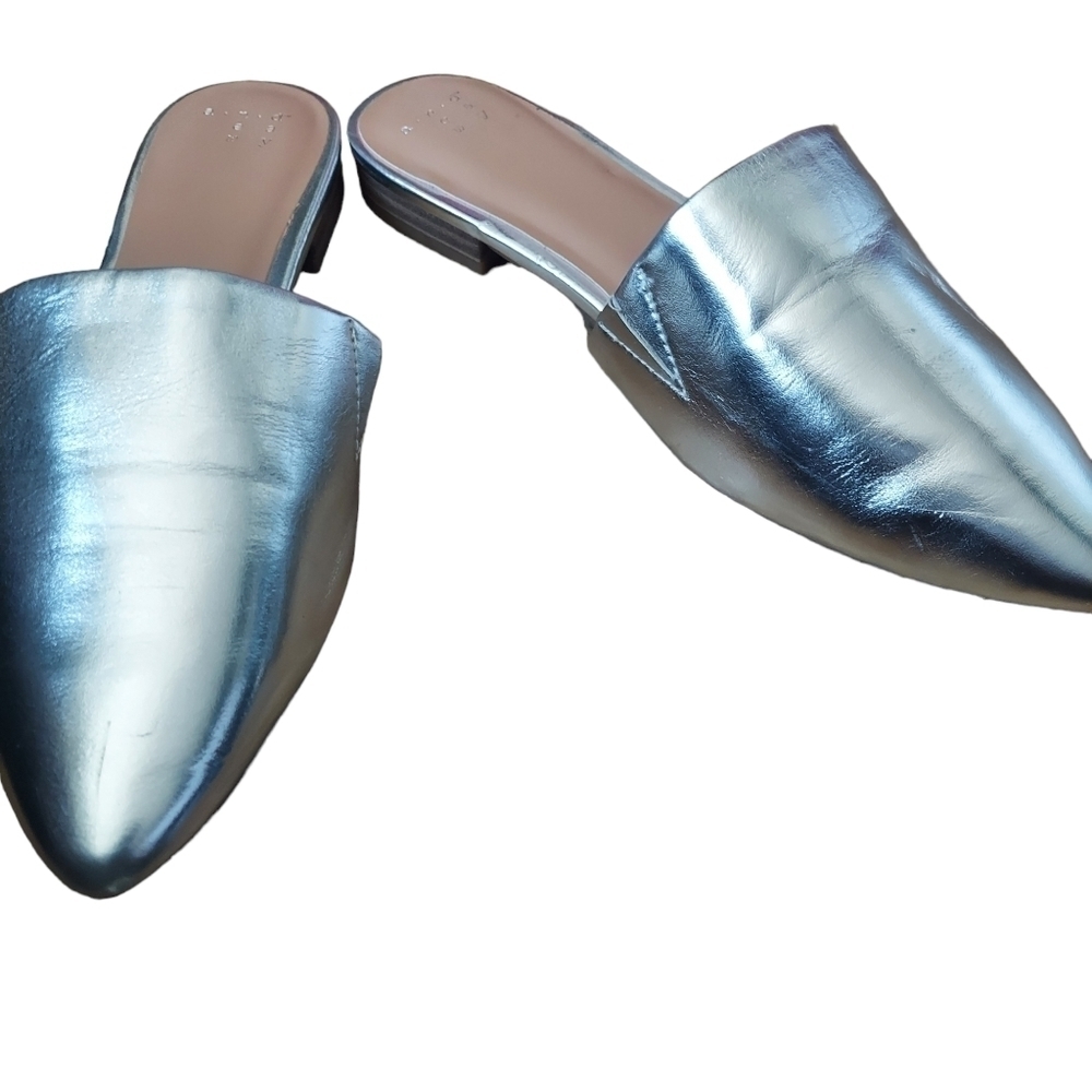 6.5 A new day silver slip-on‎ shoes